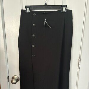 Madewell Wrap Midi Skirt in Black